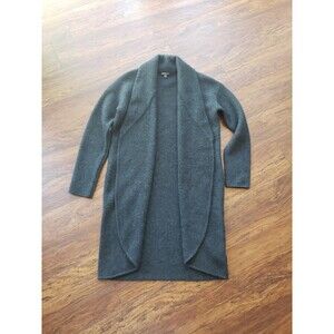 James Perse Dark Gray Chic Professional 100% Cashmere Long Cardigan Robe Size 3